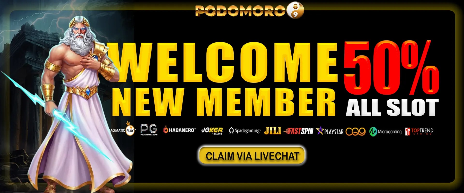 welcome new member 50%